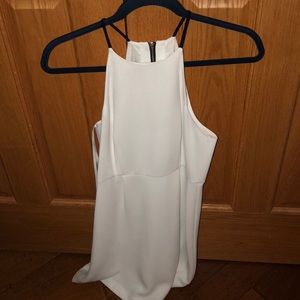 Revolve BCBG white dress with cut out in back